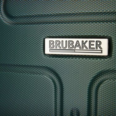 Набір валіз BRUBAKER Miami з ABS-пластику, 3 предмети (M, L, XL), розширювані, з кодовим замком та 4 колесами, темно-зелені