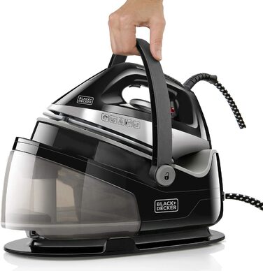 Парова праска BLACK+DECKER BXSS22000E, 2200 Вт, пластик, сіра, резервуар 1.4 л