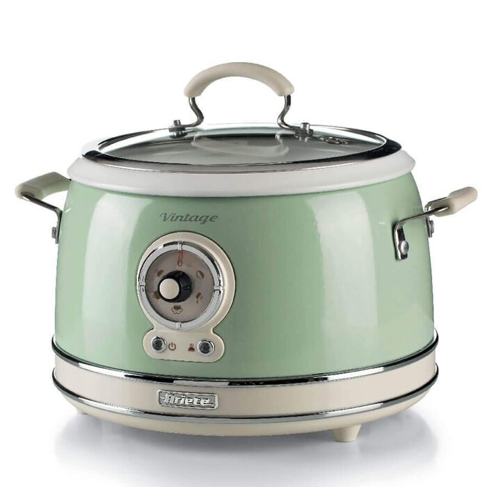 Мультиварка Ariete Vintage 2904 блакитна 3.5л для рису, приготування на пару, повільного приготування з керамічним антипригарним покриттям 650W