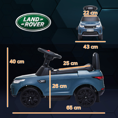 AIYAPLAY Land Rover Дитячий електромобіль 2 в 1 6V дитячий автомобіль з режимом ковзання, музика, клаксон, електромобіль, автомобіль для поїздки, автомобіль з фарою, 3 км/год, для дітей 1,5-5 років, світло-блакитний