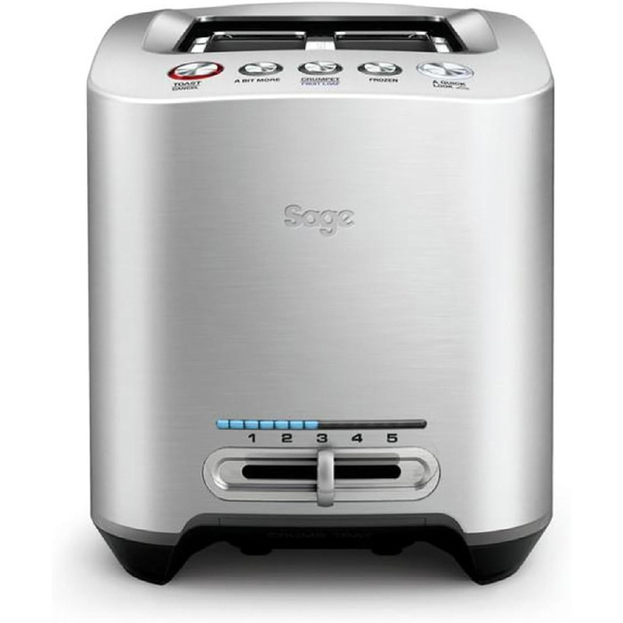 Тостер Sage The Smart Toast на 2 скибки, щітлений алюміній, розумний тостер з електронним керуванням