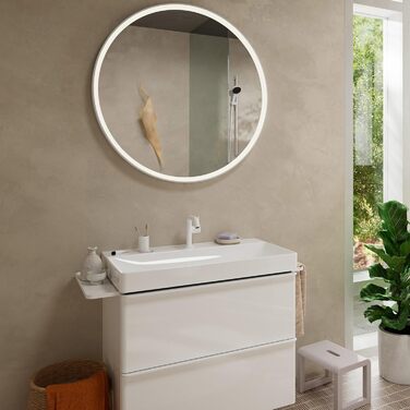 Змішувач для ванної кімнати Hansgrohe Tecturis S Fine з Push-Open та EcoSmart+ - економічний, витяжний, висота виливу 110 мм, матове покриття