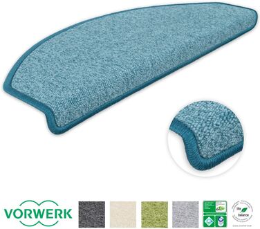 Комплект килимків на сходи Metzker напівкруглі Vorwerk Durango, темно-сірі, 26 шт.