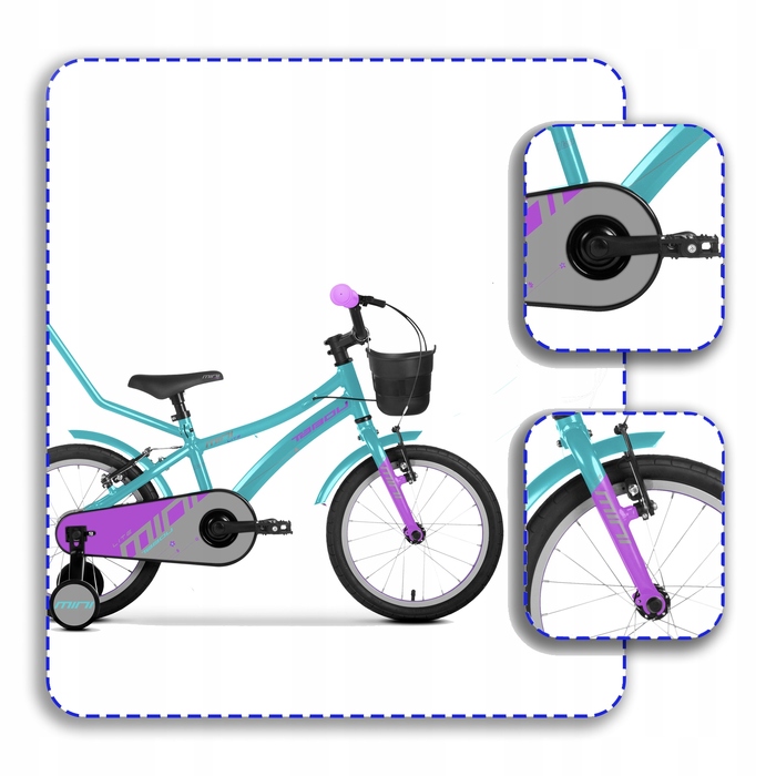 Дитячий велосипед Tabou MINI LITE, 14 дюймів, багатоколірний
