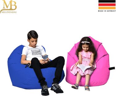Мішок-крісло Beanbag MILLINDABAG Kastanie краплеподібний для дітей, підлітків та дорослих, антрацит, XL 77 см - для дому та вулиці, вже наповнений
