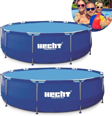 Басейн HECHT з металевим каркасом, круглий, 360x76 см, 6125 л — сімейний каркасний басейн для саду