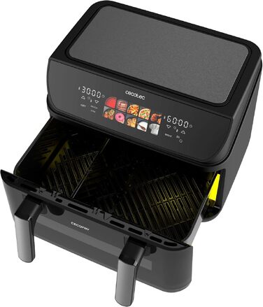 Аерофритюрниця Cecotec Cecofry & Grill Duoheat 4000 з грилем, 4 л, 1900 Вт, регулювання температури 40-200°C, 10 програм, Inox