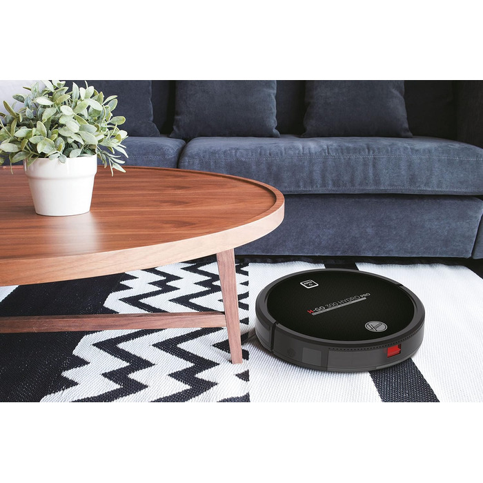Робот-пилосос Hoover Hydro Pro з Wi-Fi, 120 хв автономності, сумісний з iOS та Android, дистанційне керування, антиударний, захист від падінь