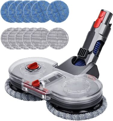 Електрична насадка для вологого прибирання DrRobor для пилососа Dyson V11/V10/V7/V8/V15, знімний водяний бак, 12 мопів, багаторазові
