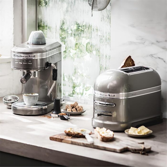 Тостер KitchenAid 5KMT2204EMS, металевий, срібний, 2-слисовий, преміум