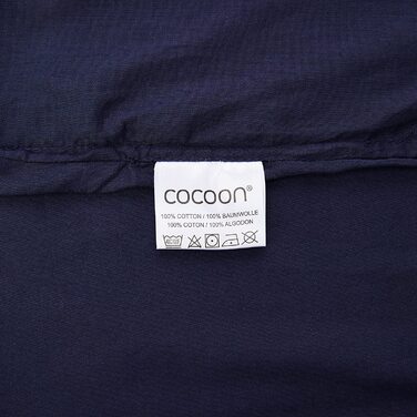 Кокон спальний мішок-простирадло з єгипетської бавовни Cocoon, синій Tuareg, 220x90 см