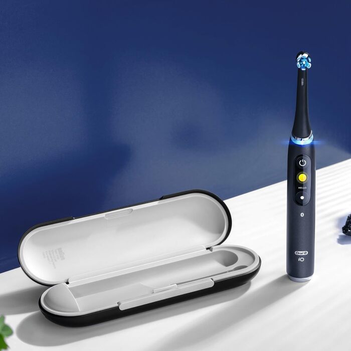 Електрична зубна щітка Oral-B iO 9 Duopack (2 щітки), чорна та рожева, з штучним інтелектом, дорожніми кейсами та насадками
