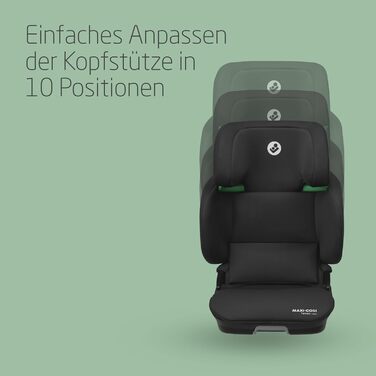 Автокрісло Maxi-Cosi Tanza i-Size, 3,5-12 років, 100-150 см, регулювання підголівника, портативне, з G-CELL захистом, Full Black