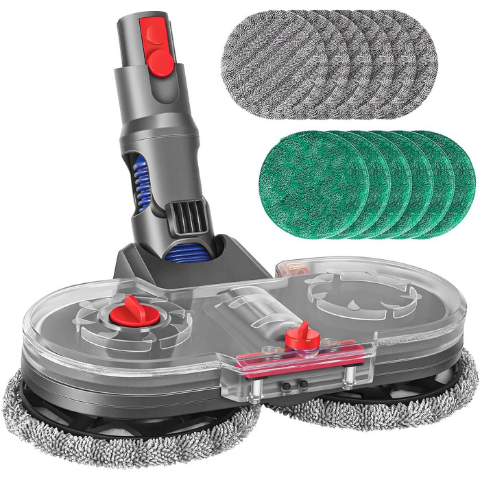 Електрична насадка для вологого прибирання Jajadeal для пилососа Dyson V12 Detect Slim, комплект з 12 мопами та знімним резервуаром для води