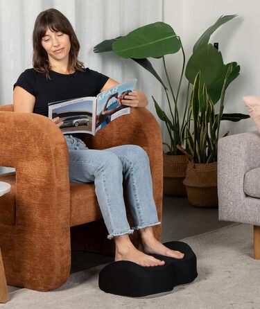 Підставка для ніг Everlasting Comfort під стіл з піни Memory Foam, чорна - для комфорту в офісі та вдома