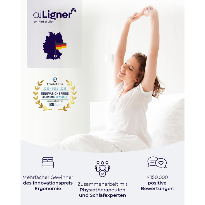 Подушка для сну aiLigner Supporter PAD з ортопедичною піною Memory Foam: підтримка в будь-якій позі, консультація та здоровий сон