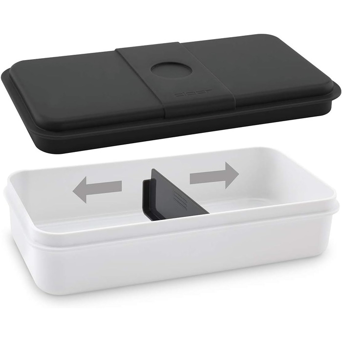 Ланч-система Cloer 800S2-1 Bento Box 15 предметів, XXL 2100 мл, роздільна, з аксесуарами, ланчбокс та контейнер для їжі для дітей і дорослих, білий