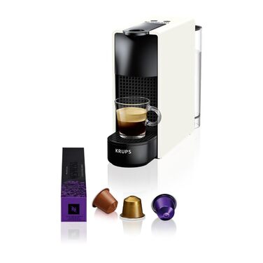 Кавомашина Nespresso Essenza Mini Krups для еспресо та лунго, 19 бар, біла - компактна модель XN1101