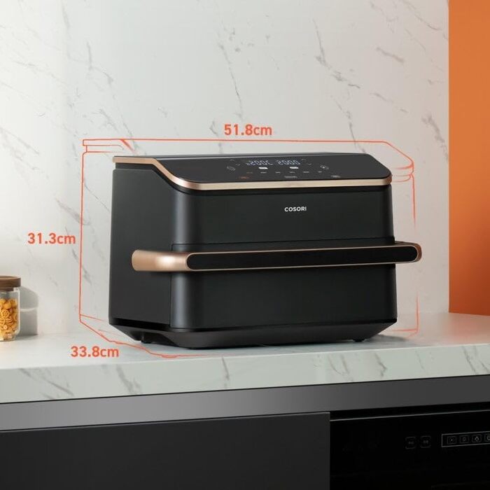 Фритюрниця Cosori Twinfry Chef Edition з двома кошиками, 10 л, Wi-Fi, з силіконовими щипцями
