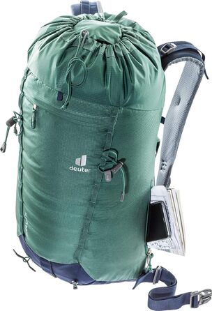 Рюкзак Deuter Guide Lite 24 л унісекс, сіро-зелений/синій, для туризму