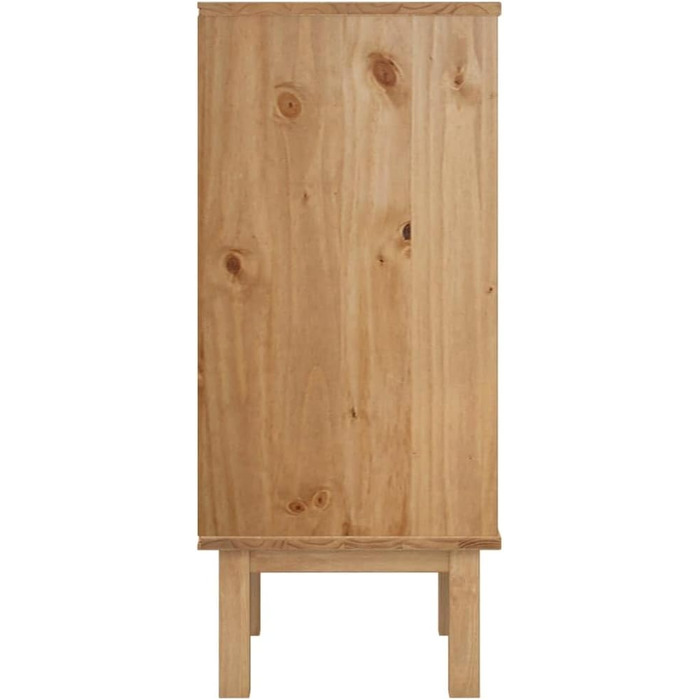 Комод з шухлядами vidaXL, масив сосни, 76,5x39,5x90 см, коричневий