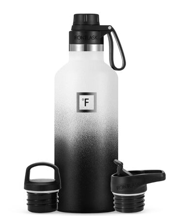 Термофляга IRON °FLASK 950 мл з 3 кришками - не протікає, подвійні стінки, ізольована, BPA-free, для спорту, школи, фітнесу, кемпінгу (з носиком)