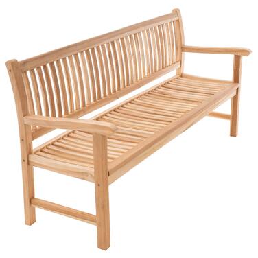 Садова лавка Divero Arezzo на 3 особи з натурального тика, оброблена, колір Teak Natur