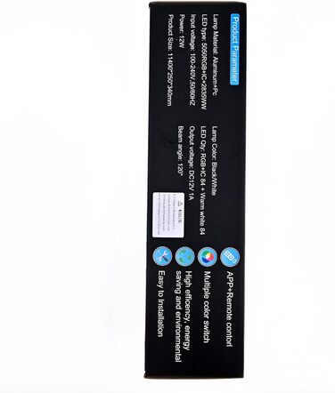 MIWATT LED торшер 143 см для вітальні, RGB, диміруємий, з пультом і додатком, 16 млн кольорів, музичний режим, таймер, чорний