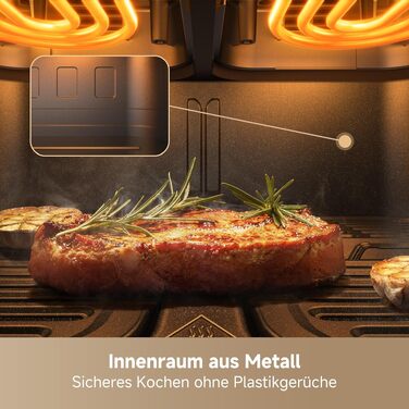 Аерофритюрниця Mova AeroChef FD20 Pro з двома зонами приготування, 9 л, 2700 Вт, SyncFinish, діапазон температур 40-230 °C