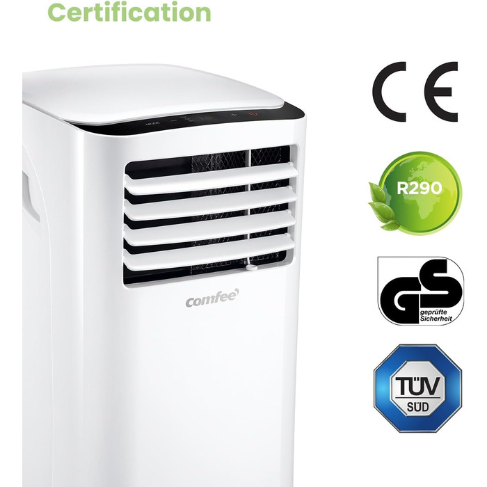 Переносний кондиціонер Comfee MPPH-09CRN7, 9000 BTU (2,6 кВт), охолодження, вентиляція та осушення, для приміщень до 33 м², з гнучким повітроводом