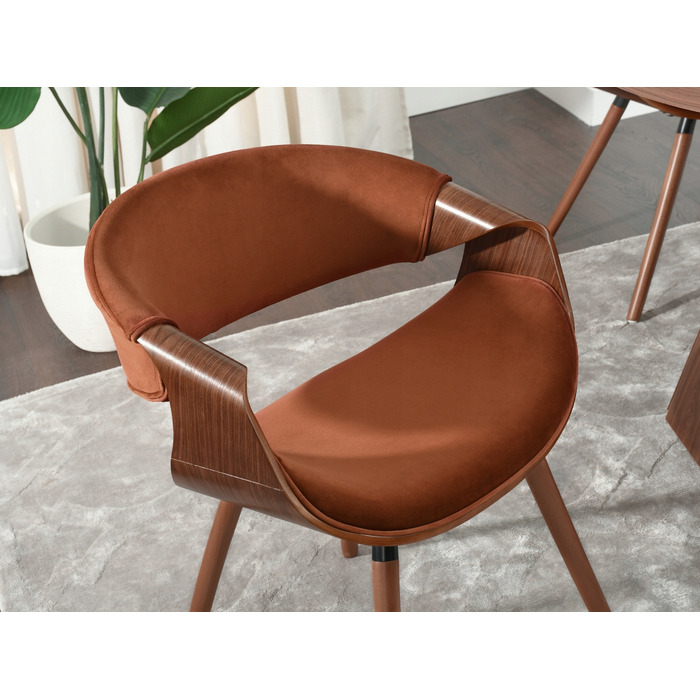 Стілець Mebel-Partner, коричневий велюр, 1 шт.