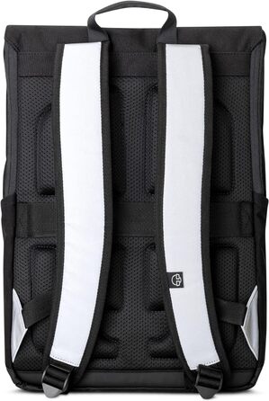 Рюкзак Johnny Urban Mika Reflective чорний, водовідштовхувальний, рефлективний, для чоловіків та жінок, роллтоп для велосипеда, університету, школи