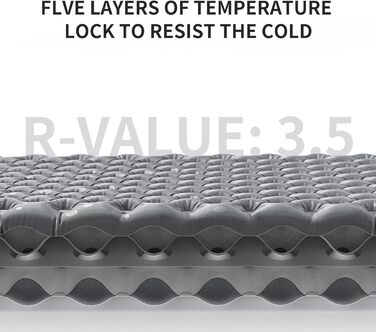 Туристичний килимок Naturehike Thermal 3.5R, ультралегкий, самонадувний, для кемпінгу, 4 сезони, -6℃, з надувною сумкою, висока ізоляція для зими