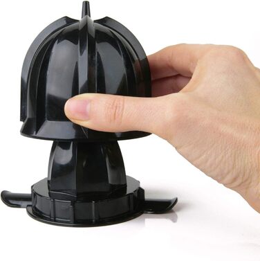 Електрична цитрусова соковижималка BLACK+DECKER BXCJ350E, 350 Вт, професійний мотор, нержавіюча сталь, регулювання м'якоті, 2 насадки, 650 мл