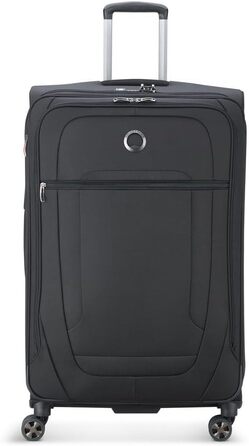Велика м’яка валіза DELSEY PARIS Helium DLX 123 л, чорна, розсувна, 83x50x33 см