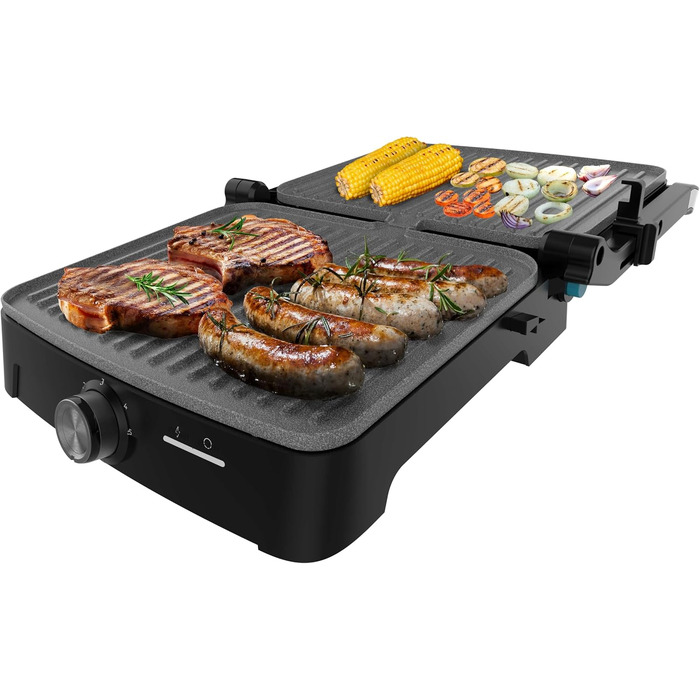 Електрогриль Cecotec Rock'nGrill 2000 з відкритим грилем, 2000 Вт, антипригарне покриття, регульована температура