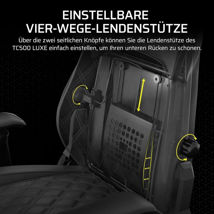 Ігрове крісло Corsair TC500 Luxe Shadow, універсальний розмір