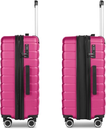 Набір валіз для подорожей Bench Paris, 3 предмети, поліпропілен, Arctic-pink (розмір M), з TSA-замком та 4 подвійними колесами
