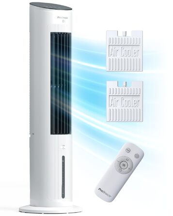 Pro Breeze OmniAir: Вежа-вентилятор з водяним охолодженням та пультом, 5л - мобільний кондиціонер без шланга