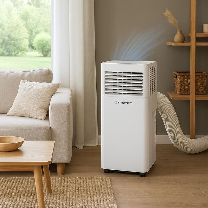 TROTEC PAC 2015 E: Мобільний кондиціонер 3-в-1 (2 кВт/7000 BTU) – Охолодження, Вентиляція, Зволоження, Таймер