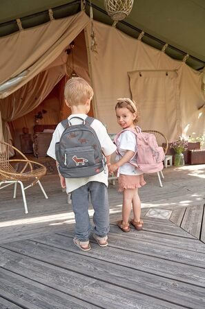 Дитячий рюкзак LÄSSIG Safari Жираф з нагрудним ременем, 27 см, 6 л, для дитсадка, від 3 років
