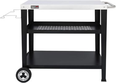 Столик Royal Gourmet PC3404S на коліщатках з контейнером для сміття, для вулиці, саду, тераси, грилю, кухні, візок для приготування їжі, 76,2 x 48,3 см, стільниця з нержавіючої сталі, сріблястий