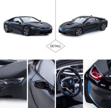 Радіокерований автомобіль Rastar BMW i8 1:14 сріблястий - Модель авто з дистанційним відкриттям дверей