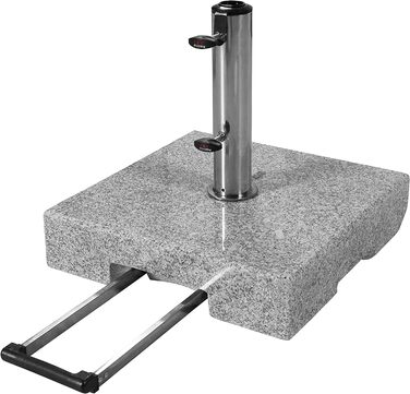 Підставка для парасольки Doppler Granitsockel з роликами, 45 кг, для парасольки діаметром до 250 см, діаметром труби 3,2-6,0 см, з висувною ручкою