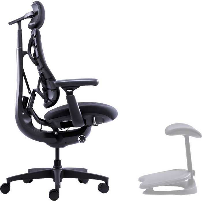 Крісло офісне ергономічне LiberNovo Omni Midnight Black 48 см