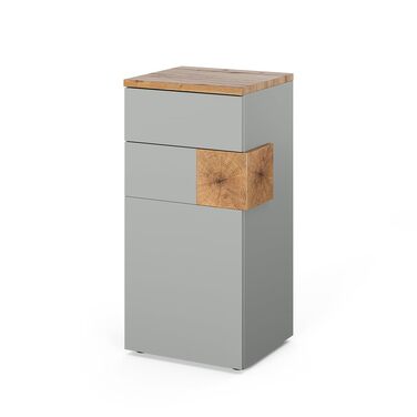 Тумба під умивальник Vicco Eden, 70 x 64.5 см, 2 шухляди, сіра, шафа для ванної кімнати