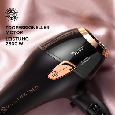 Фен Bellissima My Pro Ceramic P5 3800 з іонною та керамічною технологією, 2300 Вт, для м'якого і блискучого волосся, з дифузором та ультра вузьким концентратором