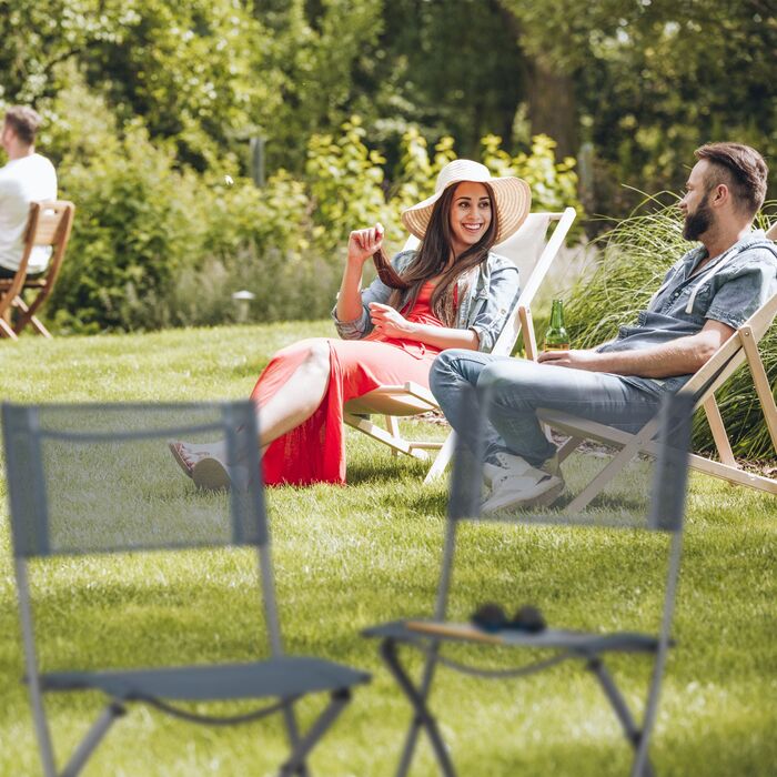 Набір з двох розкладних стільців Relaxdays для балкону