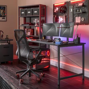 Комп'ютерний стіл CubiCubi 100x48 см, дерев'яний, для дому та офісу, сучасний стиль, коричневий, для навчання та роботи