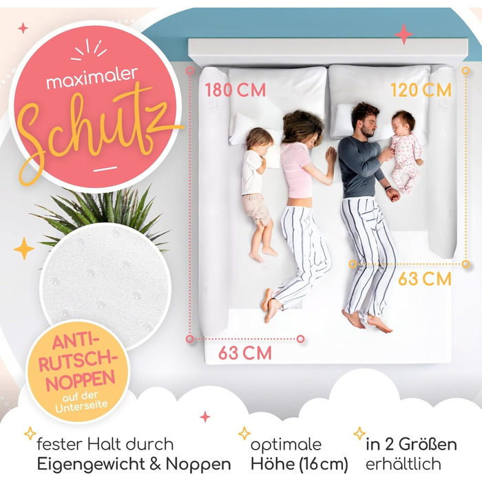 Подушка для годування Zoula Kidz® надувна, компактна - Stillmond Mondkissen для подорожей, з бавовняним чохлом OEKO-TEX, регульована висота, 120 см